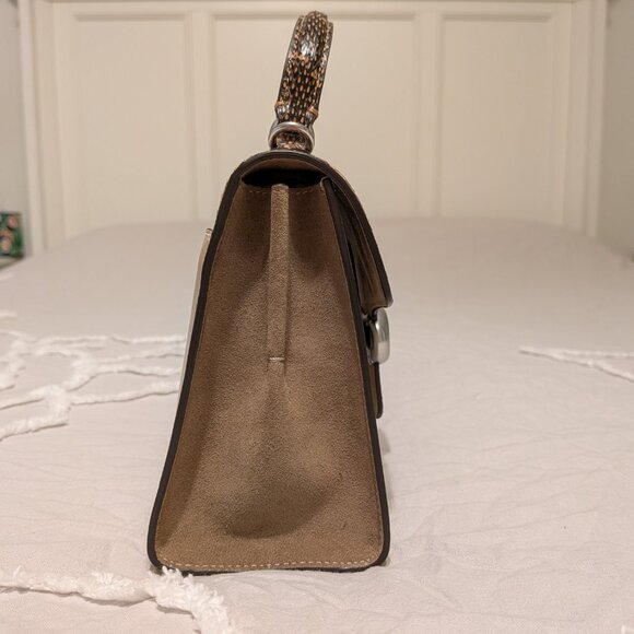 COACH Tabby Top Handle In Colorblock Snakeskin RARE ITEM - Picture 4 of 16